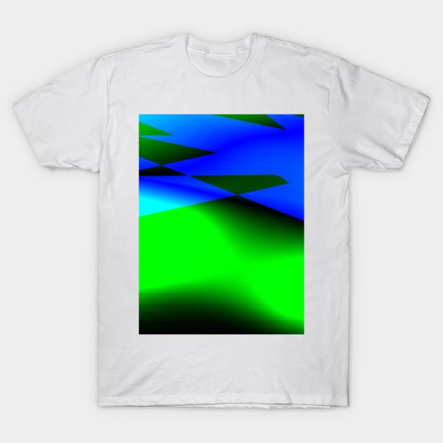 Blue green black abstract art T-Shirt by Artistic_st